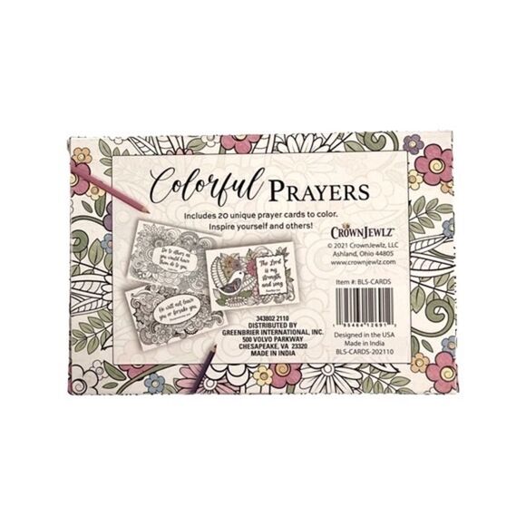 CrownJewlz Christian Floral Prayer & Scripture Cards (20 ct set) - Picture 3 of 9